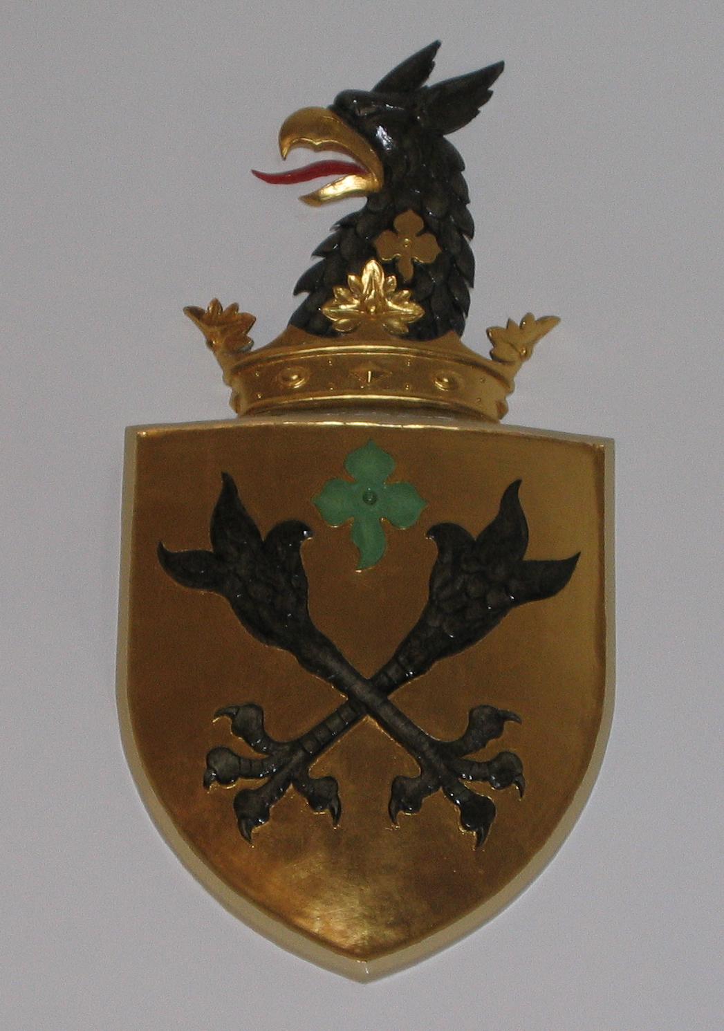 The Crest which is on display at Brewers' Hall, London